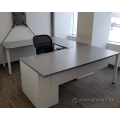 White w/ Grey Accent U/C Suite Office Desk w/ Dual Storage